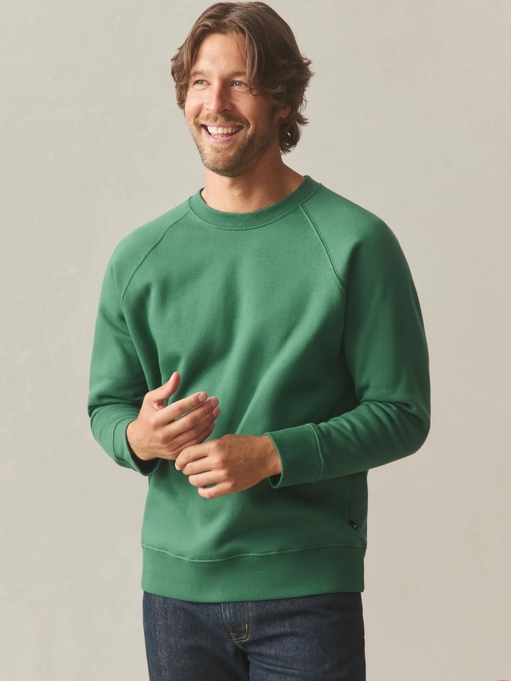 American Giant Men's Midweight Crewneck Sweatshirt Hunter green XXL heritage
